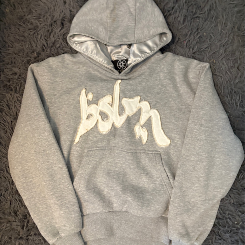 Gray distressed streetwear zip